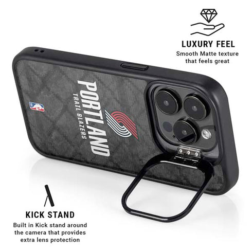 NBA Portland Trail Blazers Dark Rust iPhone 14 Pro Max Kickstand Case