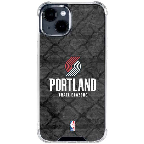 NBA Portland Trail Blazers Dark Rust iPhone 15 Clear Case