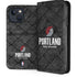 NBA Portland Trail Blazers Dark Rust iPhone 15 Plus Folio Case