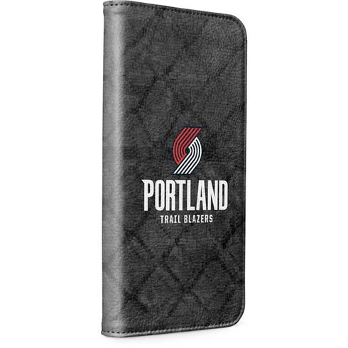 NBA Portland Trail Blazers Dark Rust iPhone 15 Plus Folio Case