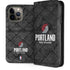 NBA Portland Trail Blazers Dark Rust iPhone 15 Pro Max Folio Case