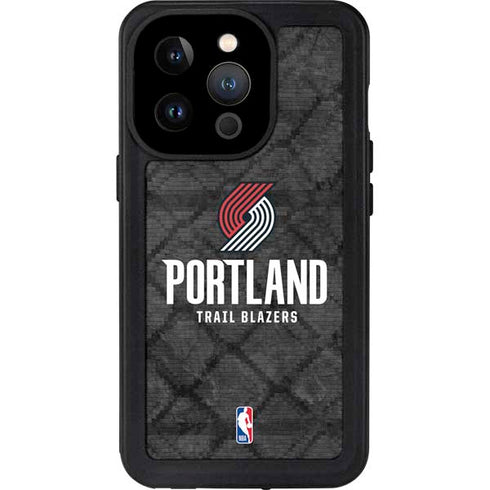 NBA Portland Trail Blazers Dark Rust iPhone 15 Pro Waterproof Case