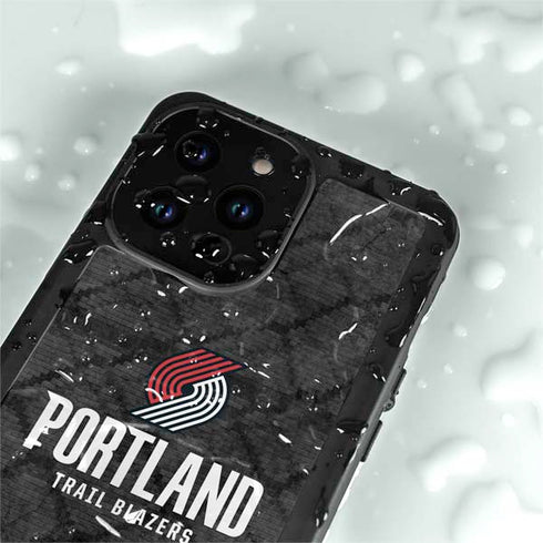 NBA Portland Trail Blazers Dark Rust iPhone 15 Pro Waterproof Case