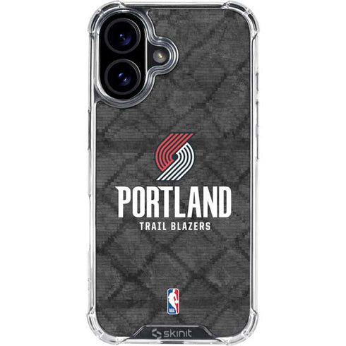 NBA Portland Trail Blazers Dark Rust iPhone 16 Clear Case