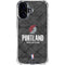 NBA Portland Trail Blazers Dark Rust iPhone 16 Clear Case