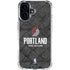 NBA Portland Trail Blazers Dark Rust iPhone 16 Clear Case