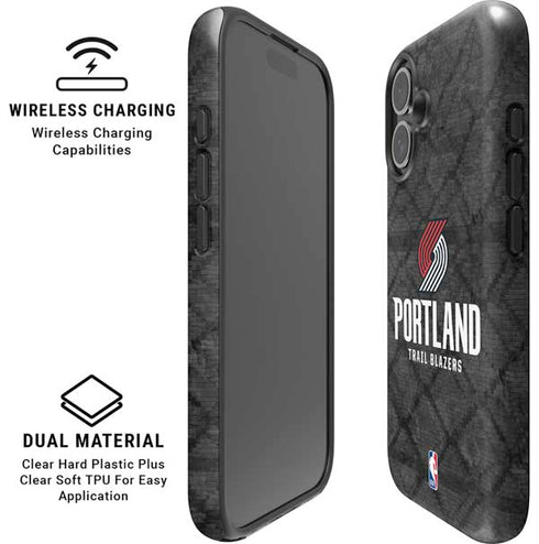 NBA Portland Trail Blazers Dark Rust iPhone 16 Magsafe Impact Case