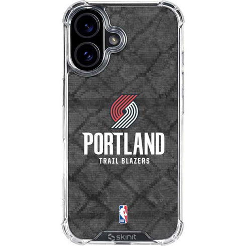 NBA Portland Trail Blazers Dark Rust iPhone 16 Plus Clear Case