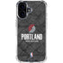 NBA Portland Trail Blazers Dark Rust iPhone 16 Plus Clear Case