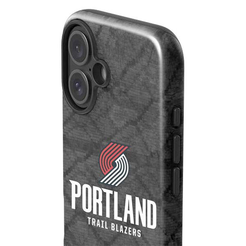 NBA Portland Trail Blazers Dark Rust iPhone 16 Plus Impact Case