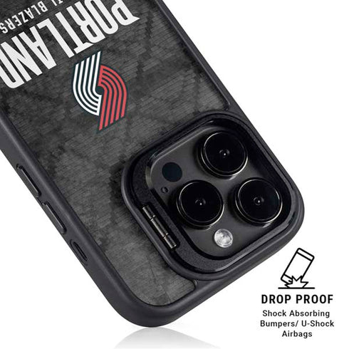 NBA Portland Trail Blazers Dark Rust iPhone 16 Pro Max Kickstand Case