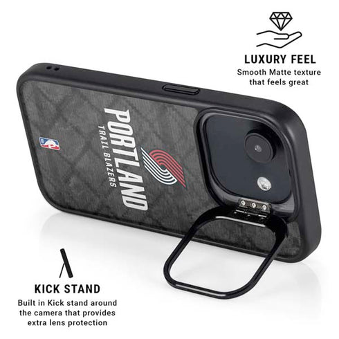NBA Portland Trail Blazers Dark Rust iPhone 16e Kickstand Case