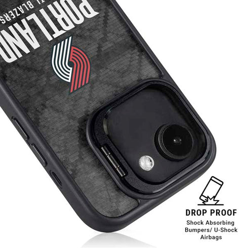 NBA Portland Trail Blazers Dark Rust iPhone 16e Kickstand Case