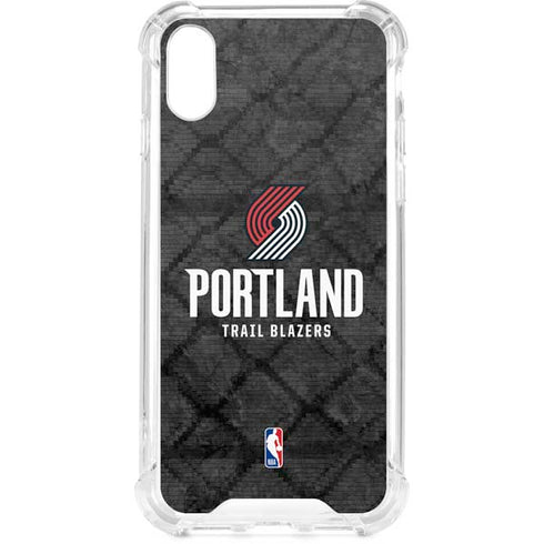 NBA Portland Trail Blazers Dark Rust iPhone XS Clear Case