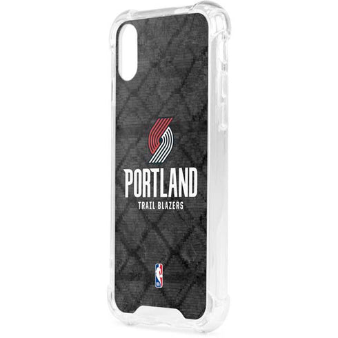 NBA Portland Trail Blazers Dark Rust iPhone XS Clear Case