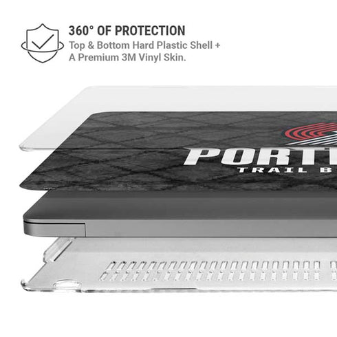 NBA Portland Trail Blazers Dark Rust MacBook Pro 14in (2021-24) Case plus Skin