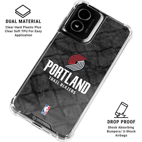 NBA Portland Trail Blazers Dark Rust Moto G Power 5G (2024) Clear Case