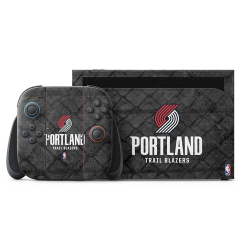 NBA Portland Trail Blazers Dark Rust Nintendo Skins