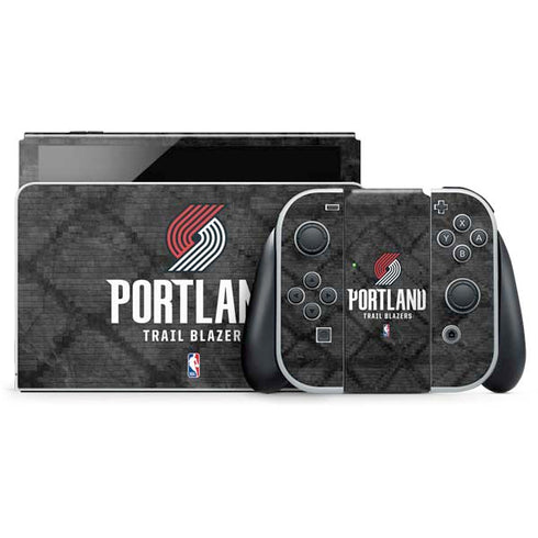 NBA Portland Trail Blazers Dark Rust Nintendo Skins