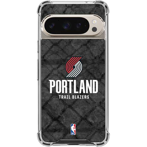 NBA Portland Trail Blazers Dark Rust Pixel 9/9 Pro Clear Case