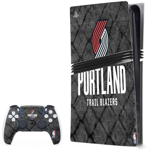 NBA Portland Trail Blazers Dark Rust PS5 Pro Bundle Skin