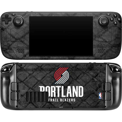 NBA Portland Trail Blazers Dark Rust Steam Deck Handheld Gaming Computer OLED Skin