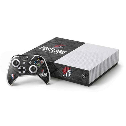 NBA Portland Trail Blazers Dark Rust Xbox One S All-Digital Edition Bundle Skin