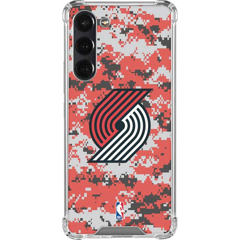 NBA Portland Trail Blazers Digi Camo Galaxy S24 FE Clear Case