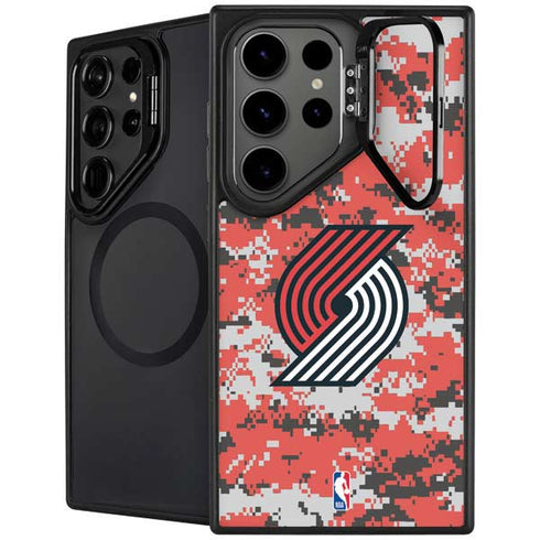 NBA Portland Trail Blazers Digi Camo Galaxy S24 Ultra Kickstand Case