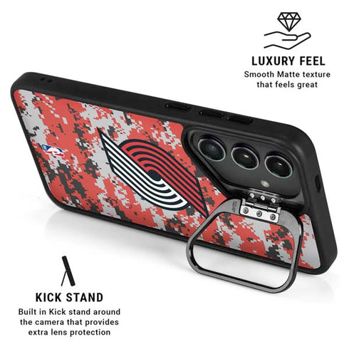 NBA Portland Trail Blazers Digi Camo Galaxy S25 Ultra Kickstand Case