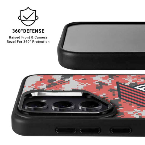 NBA Portland Trail Blazers Digi Camo Galaxy S24 Ultra Kickstand Case