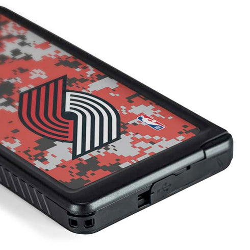 NBA Portland Trail Blazers Digi Camo Galaxy S24 Ultra Waterproof Case
