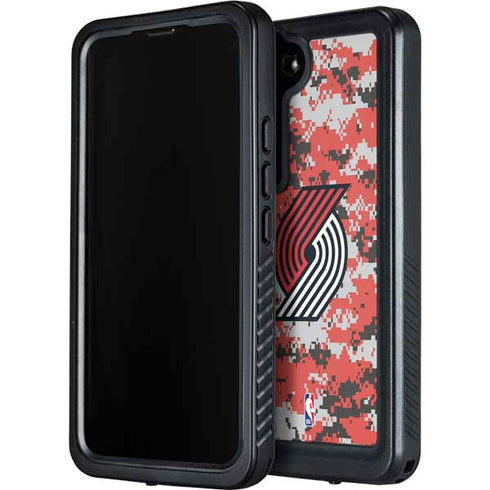 NBA Portland Trail Blazers Digi Camo Galaxy S24 Waterproof Case