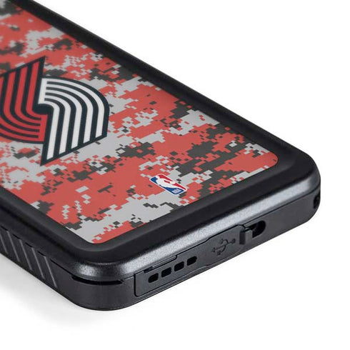 NBA Portland Trail Blazers Digi Camo Galaxy S24 Waterproof Case