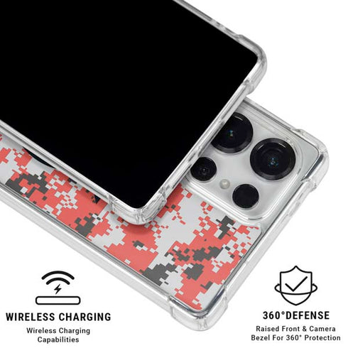 NBA Portland Trail Blazers Digi Camo Galaxy S25 Ultra Clear Case