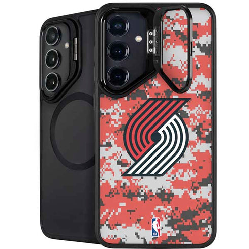 NBA Portland Trail Blazers Digi Camo Galaxy S26 Plus Kickstand Case