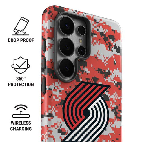 NBA Portland Trail Blazers Digi Camo Galaxy S26 Ultra Impact Case
