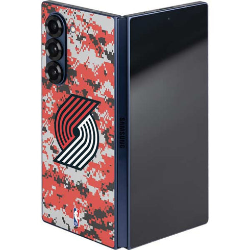NBA Portland Trail Blazers Digi Camo Galaxy Z Fold6 Skin