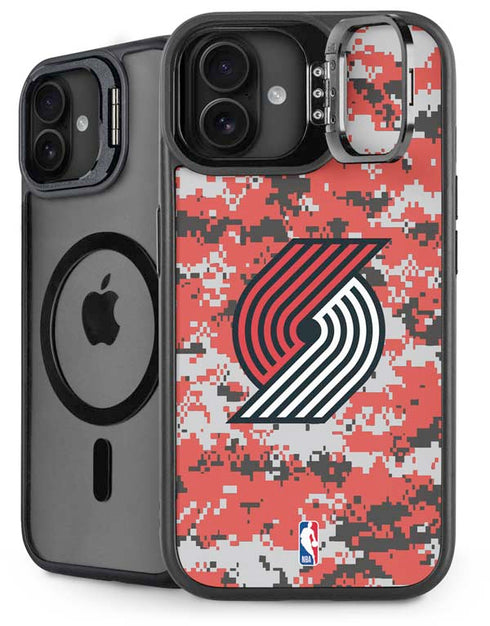 NBA Portland Trail Blazers Digi Camo iPhone 16 Kickstand Case