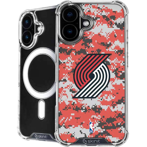 NBA Portland Trail Blazers Digi Camo iPhone 16 MagSafe Case