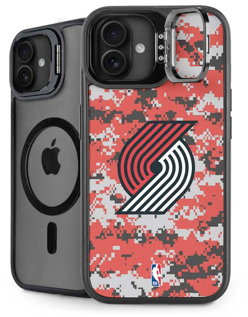 NBA Portland Trail Blazers Digi Camo iPhone 16 Plus Kickstand Case