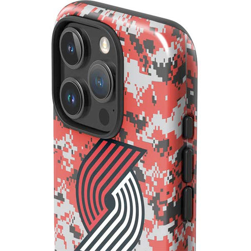 NBA Portland Trail Blazers Digi Camo iPhone 16 Pro Impact Case