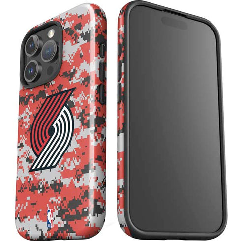 NBA Portland Trail Blazers Digi Camo iPhone 16 Pro Impact Case