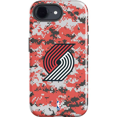 NBA Portland Trail Blazers Digi Camo iPhone 16e Impact Case