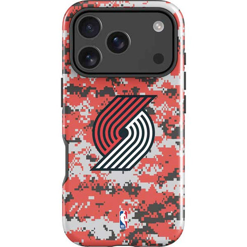 NBA Portland Trail Blazers Digi Camo iPhone 18 Pro Impact Case