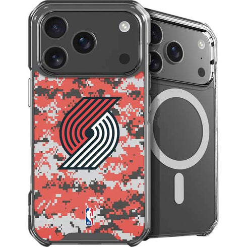 NBA Portland Trail Blazers Digi Camo iPhone 18 Pro Max MagSafe Case