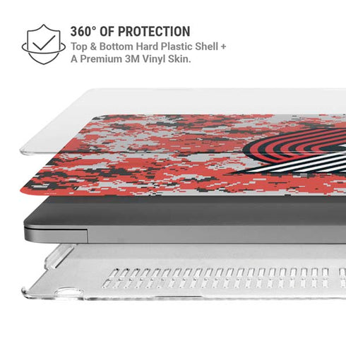 NBA Portland Trail Blazers Digi Camo MacBook Pro 14in (2021-24) Case plus Skin
