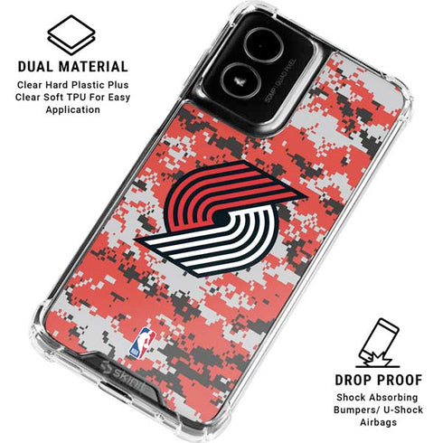 NBA Portland Trail Blazers Digi Camo Moto G Power 5G (2024) Clear Case