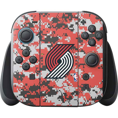 NBA Portland Trail Blazers Digi Camo Nintendo Switch 2 (2025) with Joy-Con Skin