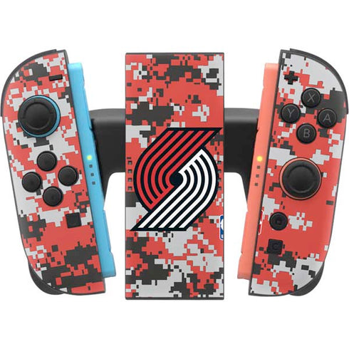 NBA Portland Trail Blazers Digi Camo Nintendo Switch 2 (2025) Joy-Con Controller Skin